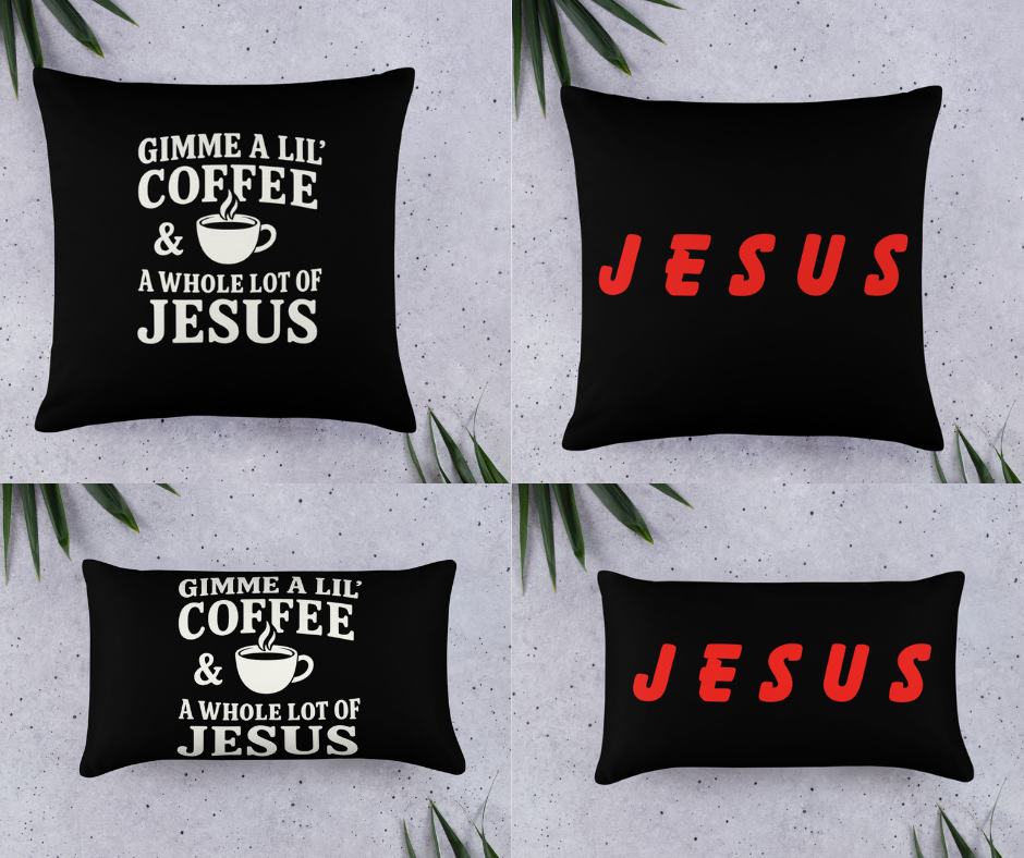 JESUS & COFFEE PILLOW