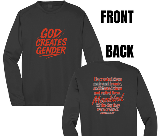 5 COLOR OPTIONS- GENDER LONGSLEEVE T-SHIRT