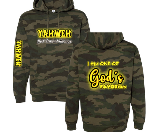 Yahweh Camouflage Hoodie | Christian Urban Streetwear