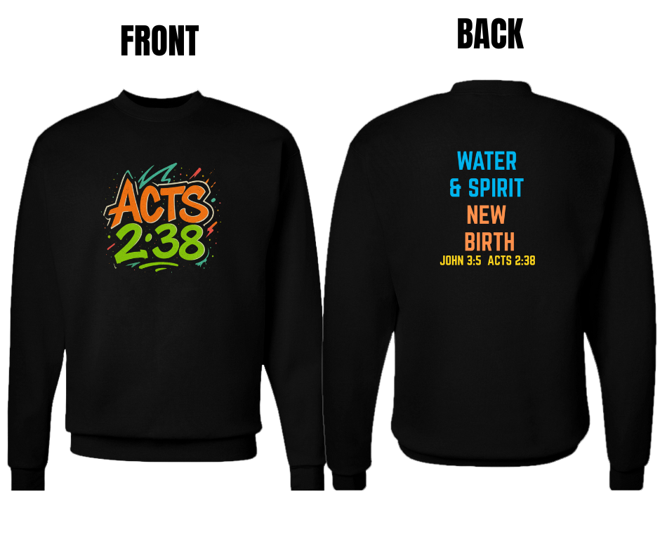 6 COLOR OPTIONS- UNISEX ACTS 238 SWEATSHIRT (SIZE CHART BELOW)