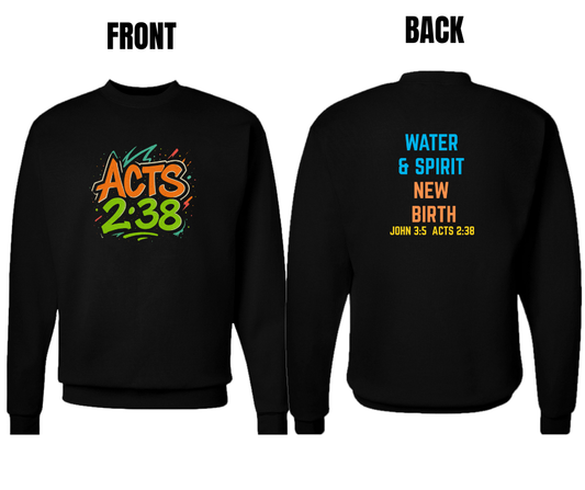 6 COLOR OPTIONS- UNISEX ACTS 238 SWEATSHIRT (SIZE CHART BELOW)