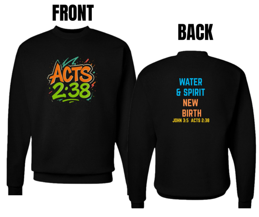 6 COLOR OPTIONS- UNISEX ACTS 238 SWEATSHIRT (SIZE CHART BELOW)
