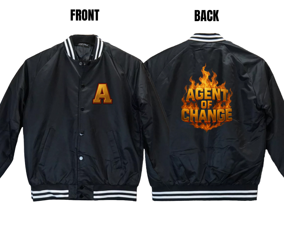 AGENT OF CHANGE UNISEX VARSITY (SIZE CHART BELOW)