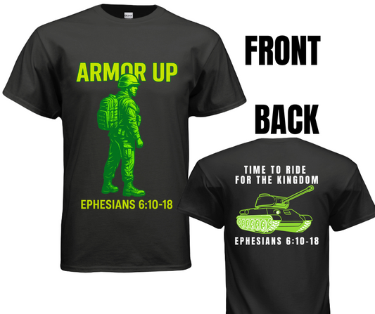 6 COLOR OPTIONS- ARMOR UP (SIZE CHART BELOW)