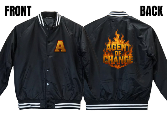 AGENT OF CHANGE UNISEX VARSITY (SIZE CHART BELOW)