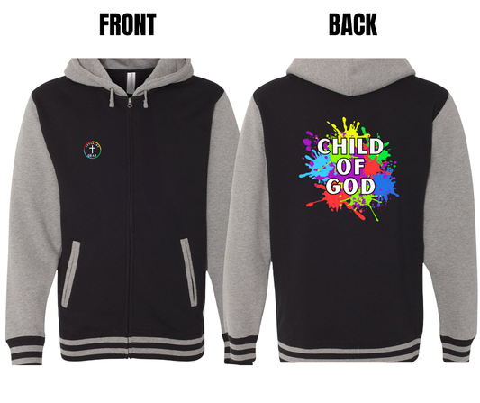 CHILD OF GOD UNISEX JACKET (SIZE CHART BELOW)