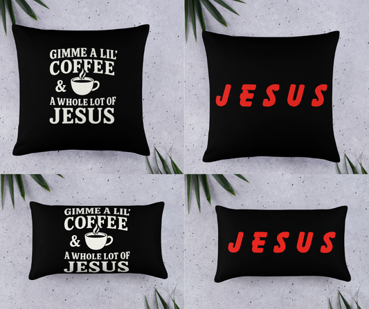 JESUS & COFFEE PILLOW