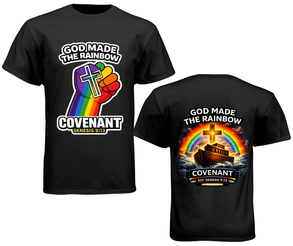 Gods Rainbow Covenant Tee | Faith-Based Apparel
