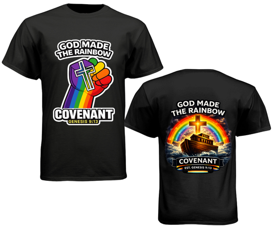 Gods Rainbow Covenant Tee | Faith-Based Apparel
