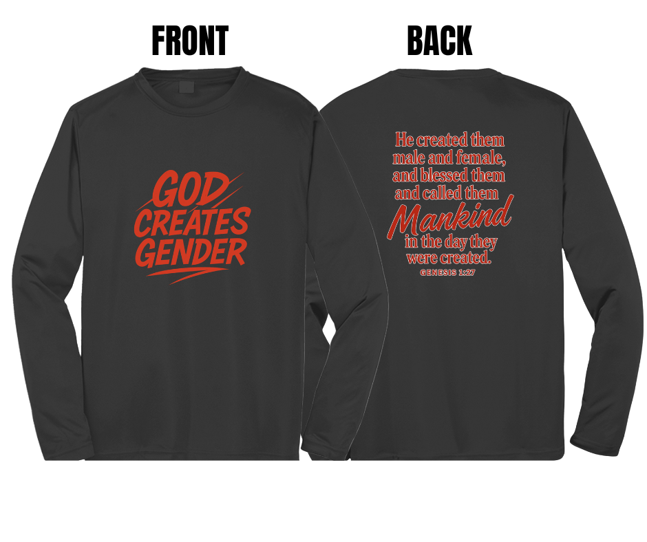5 COLOR OPTIONS- GENDER LONGSLEEVE T-SHIRT