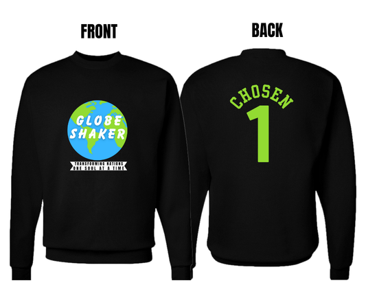 6 COLOR OPTIONS- UNISEX GLOBESHAKER SWEATSHIRT (SIZE CHART BELOW)
