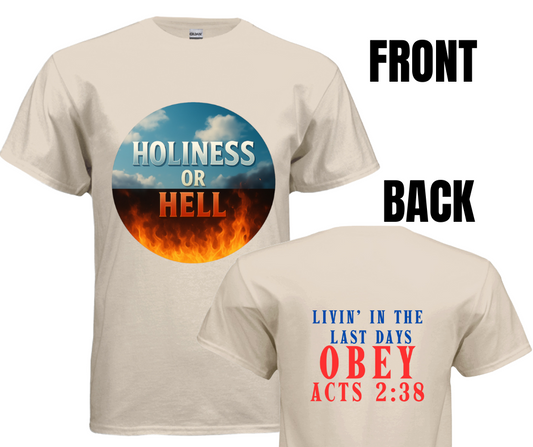 6 COLOR OPTIONS- UNISEX HOL HELL (SIZE CHART BELOW)