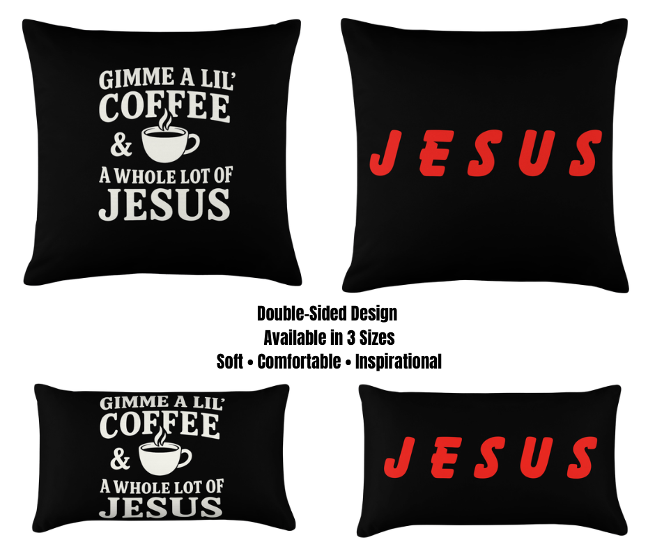 JESUS & COFFEE PILLOW