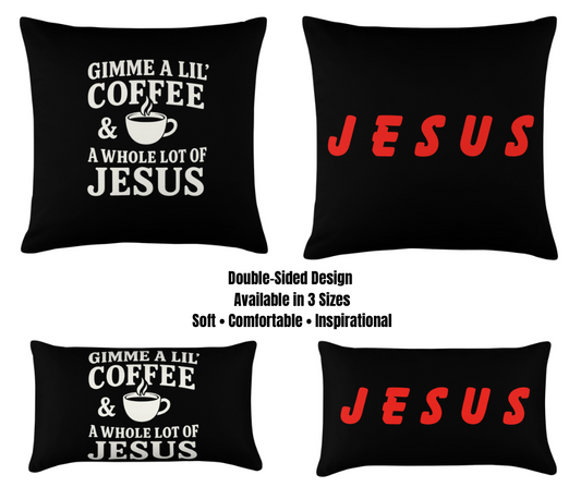 JESUS & COFFEE PILLOW