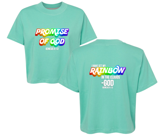The Rainbow Belongs to God | Christian Streetwear Women’s Boxy T-Shirt