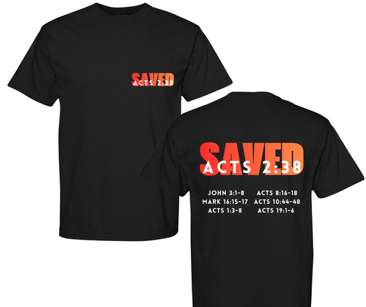 Saved Acts 2:38 | Christian Gospel T-Shirt