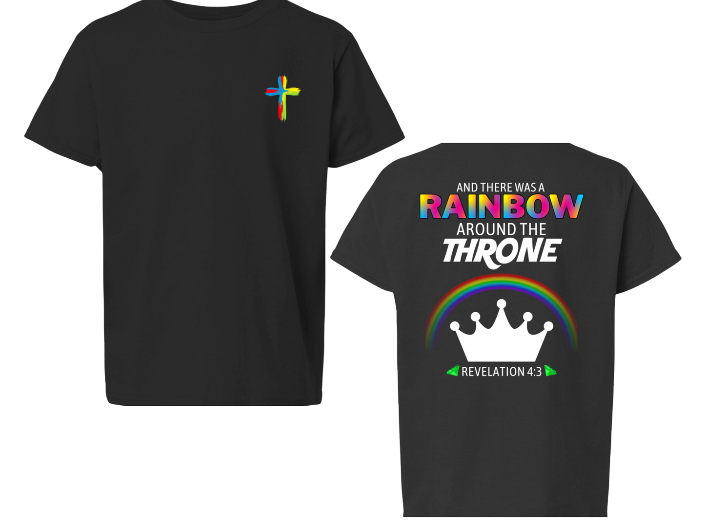 Rainbow Around the Throne Youth Christian Streetwear T-Shirt