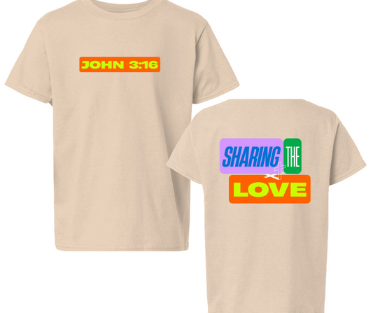 John 3:16 Youth Christian T-Shirt | Share the Love Faith Tee