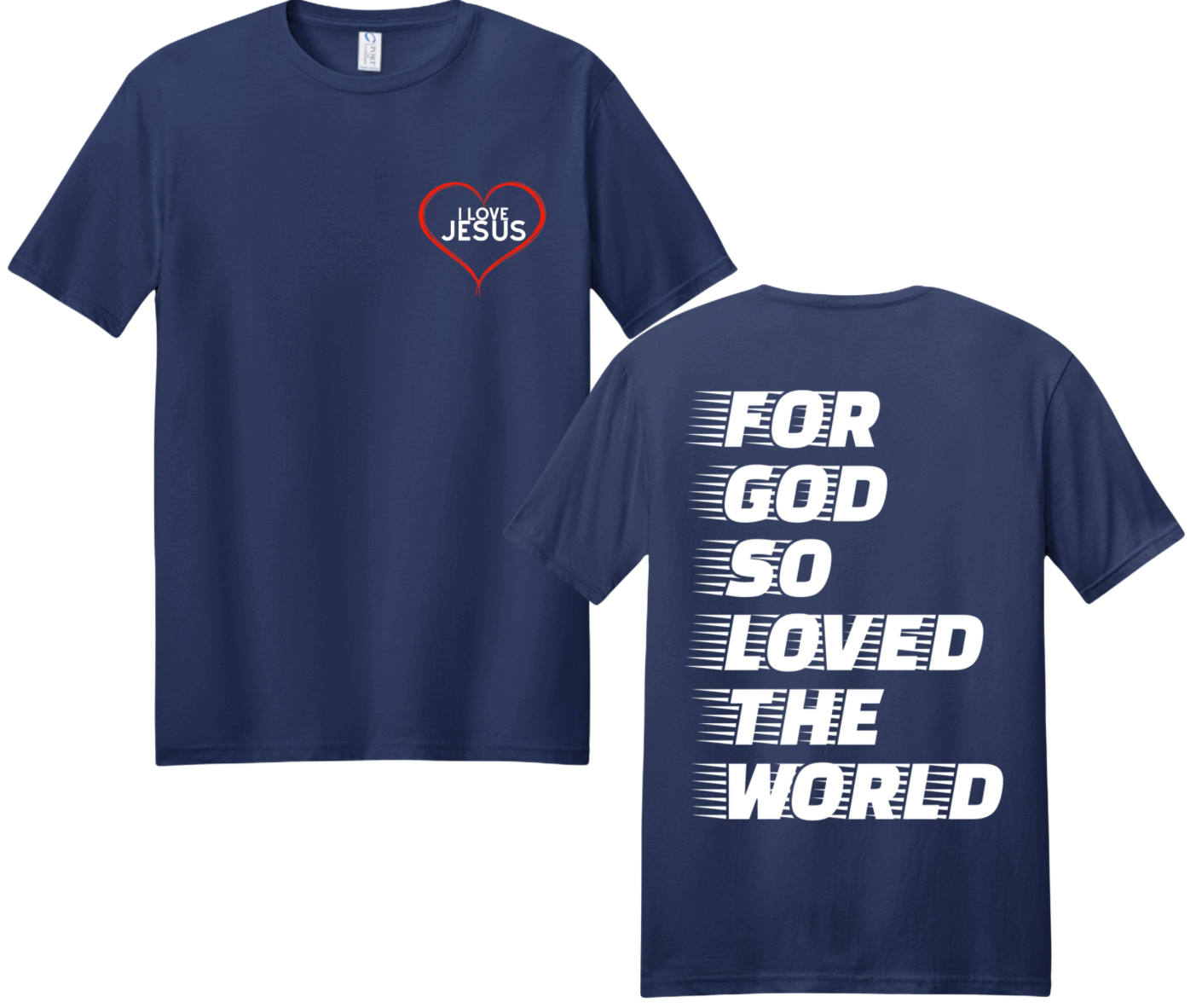 I Love Jesus Christian T-Shirt | John 3:16 Faith-Based Streetwear Tee