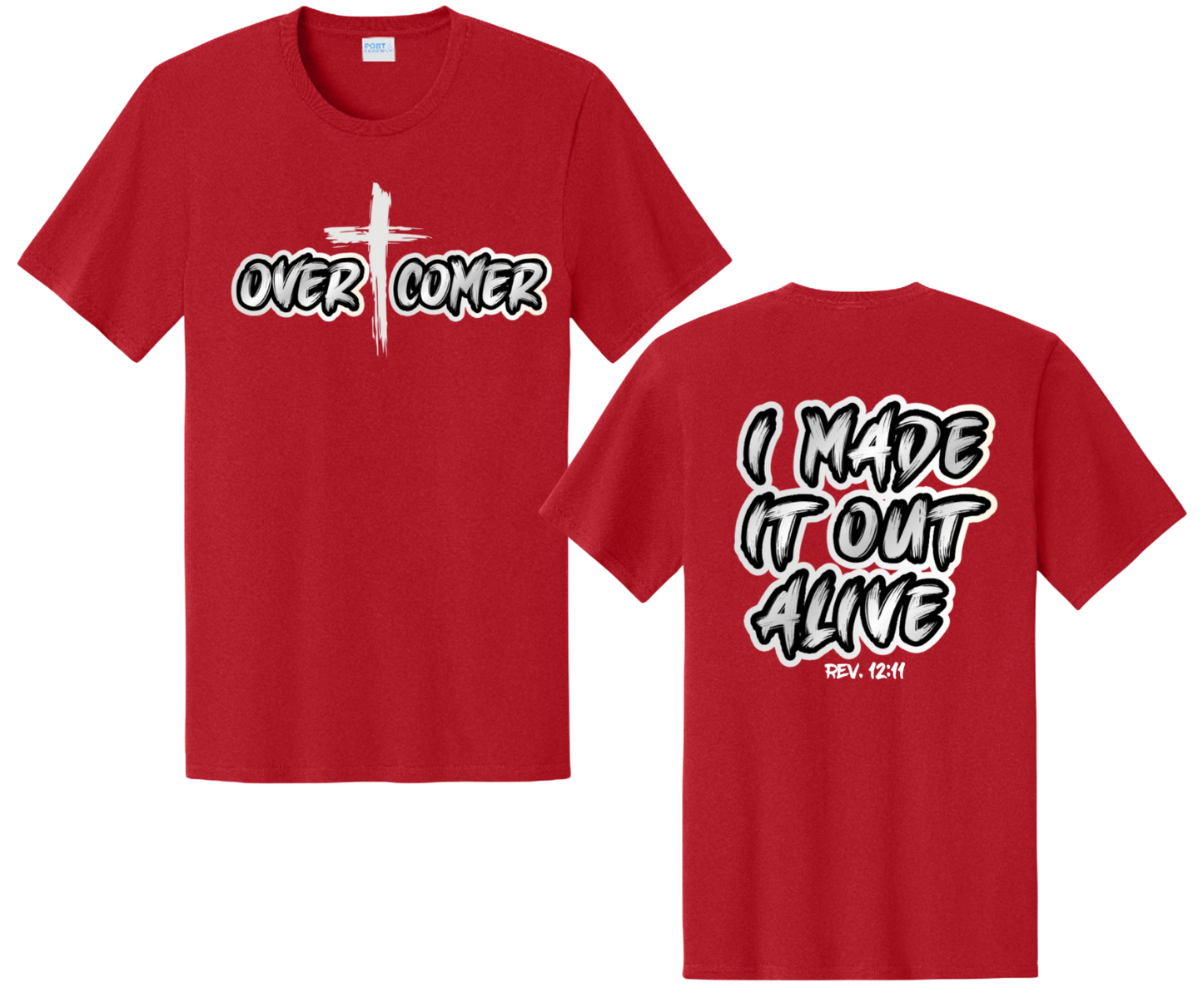 Overcomer Revelation 12:11 Testimony T-Shirt | Christian Apparel