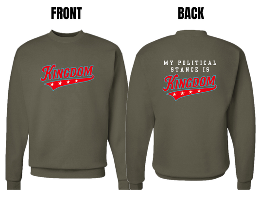 5 COLOR OPTIONS- UNISEX KINGDOM SWEATSHIRT (SIZE CHART BELOW)