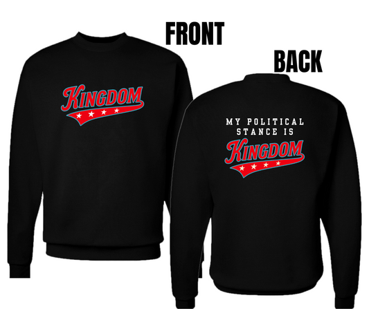 5 COLOR OPTIONS- UNISEX KINGDOM SWEATSHIRT (SIZE CHART BELOW)