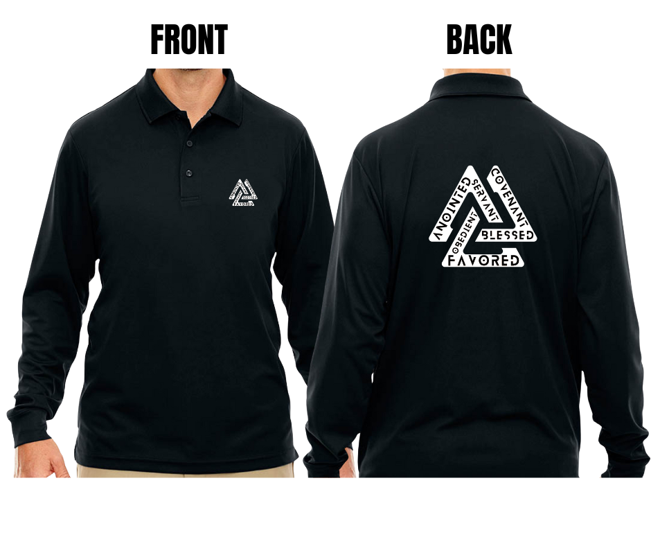 6 COLOR OPTIONS- MENS POLO TRIANGLE DESIGN
