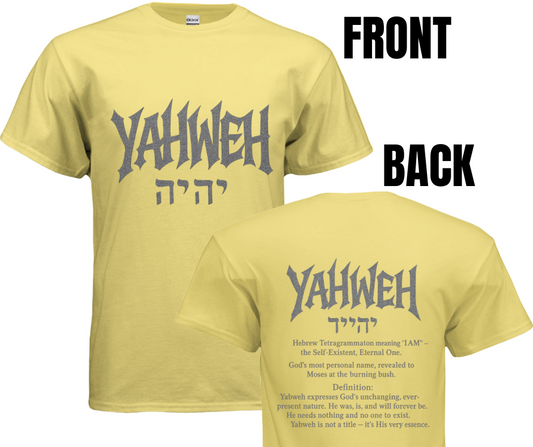 6 COLOR OPTIONS- UNISEX YAHWEH (SIZE CHART BELOW)