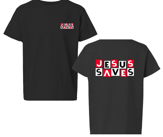 Jesus Saves Youth T-Shirt | Christian Kids Clothing
