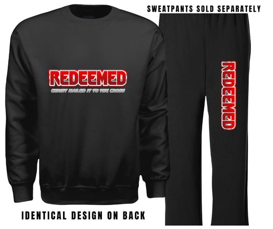 REDEEMED CREWNECK RED (SWEATPANTS SOLD SEPARATELY)