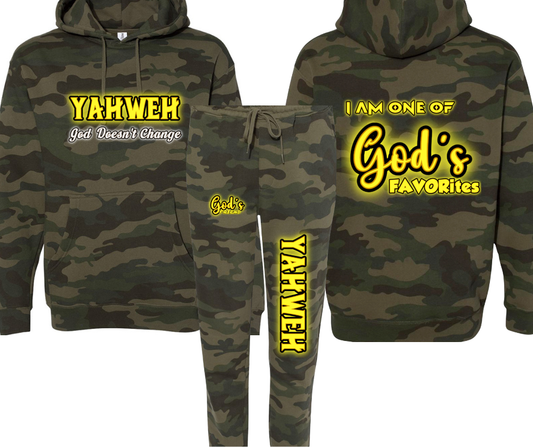 UNISEX CAMO YAHWEH HOODIE (SWEATPANTS SOLD SEPARATELY)