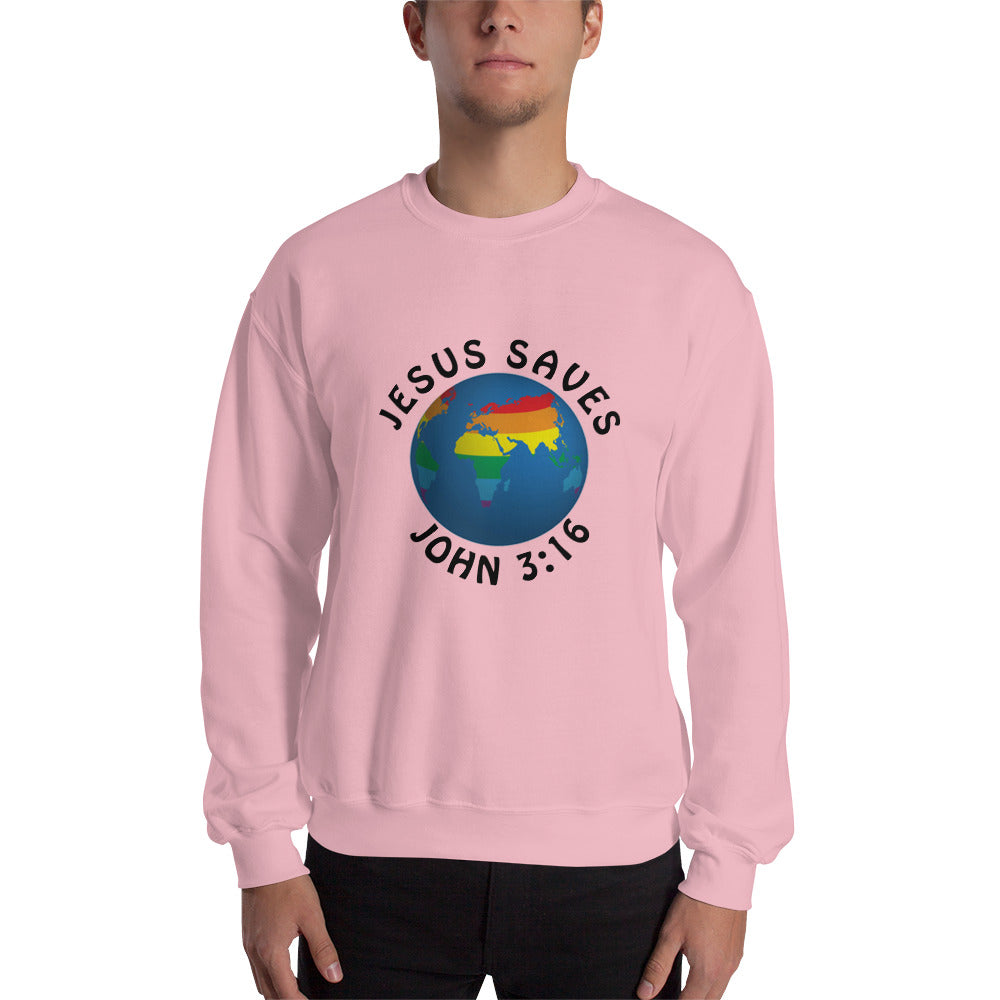 Jesus Saves Globe Sweatshirt